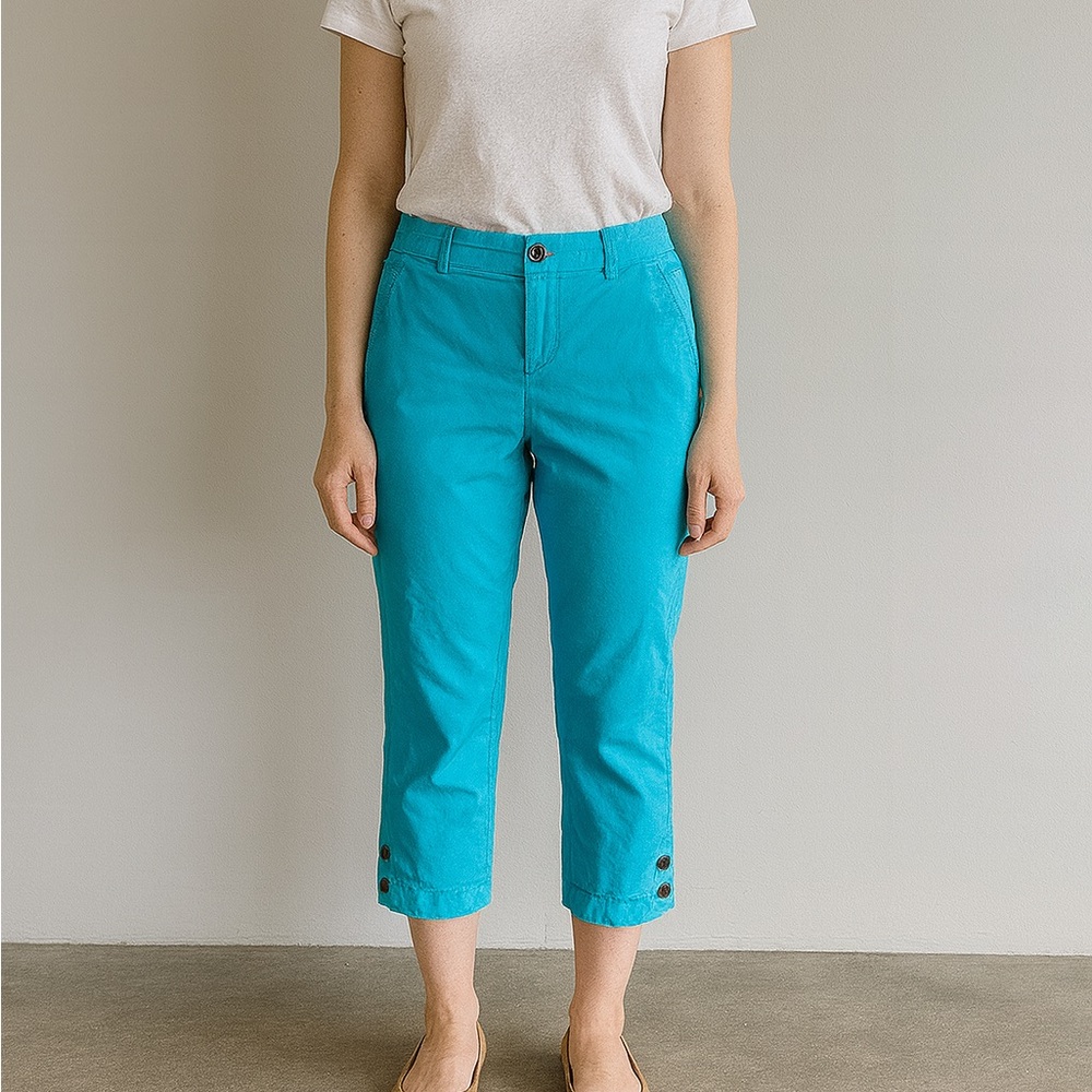 Croft & Barrow Women's Turquoise Capris